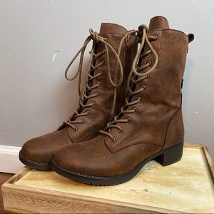 Brown Combat Boots